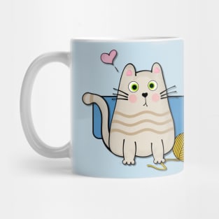 Cute cat with string Mug